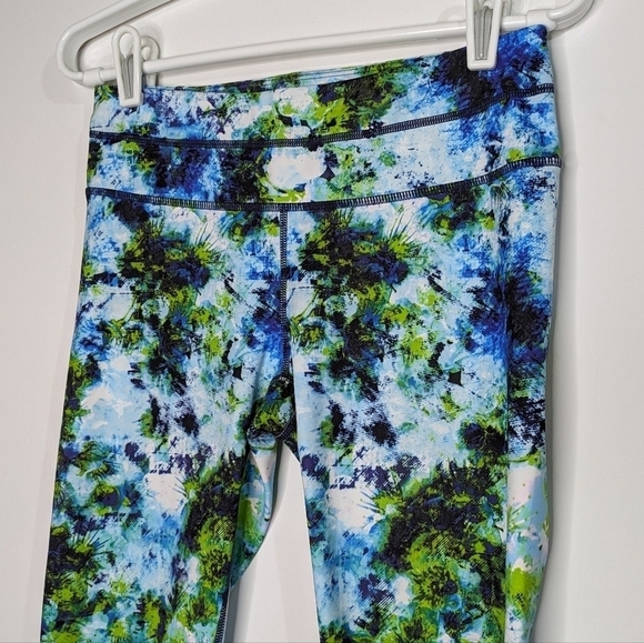 Athleta blue green exercise workout leggings S - Picture 3 of 12